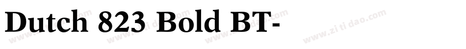 Dutch 823 Bold BT字体转换